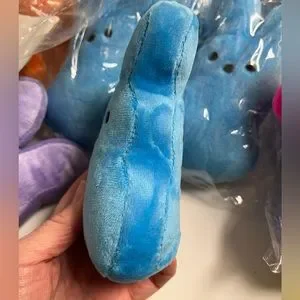 Blue Bunny/peeps Stuffed Animal. Plush And Firm. New In Bag. 6” X 3.75”