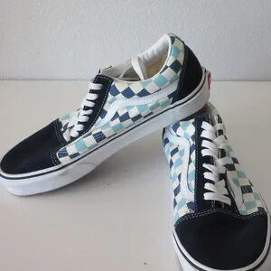 Blue Checkered Old Skool Vans