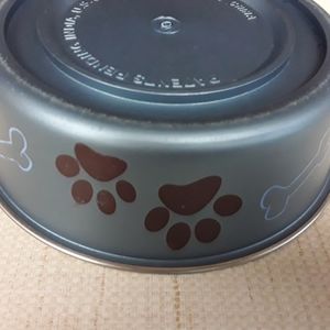 Blue Dog Paw Dog Bone Food Dish Bowl