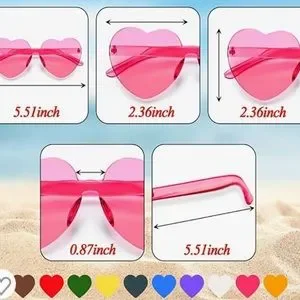 Blue Heart Shaped Sunglasses