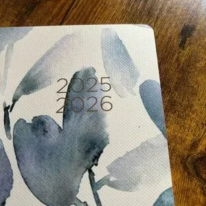 Blue Leaf Pattern Planner 2025-26