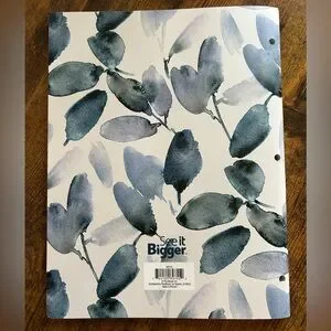 Blue Leaf Pattern Planner 2025-26