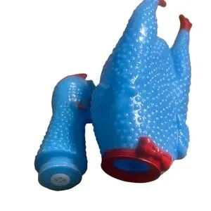 Blue Rubber Chicken Toy