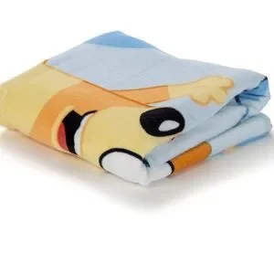 Bluey Bingo Beach Towel 100% Cotton W/ Embroidered Applique 28in X 58in- NWT
