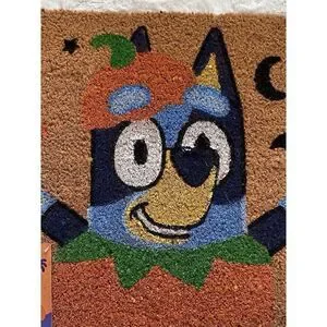 Bluey Halloween Coir Door Mat 18 X 28” Bats Pumpkin Jack O Lantern NEW