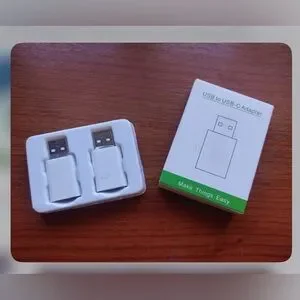 BNIB 2PC USB TO USB-C ADAPTER IN WHITE SEALED BOX