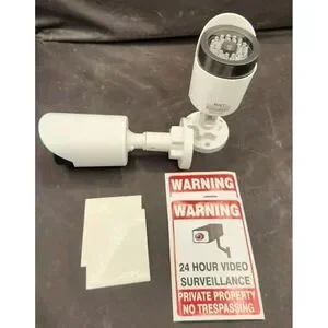 BNT Dummy Fake Security Camera With One Red LED Light At Night For Home And Bu