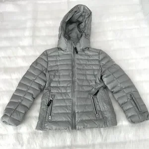 Bogner Kids Silver Down Ski Jacket with Hoodie (M)