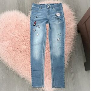 BOGO Wonder Nation Jeggings with Fun Patches Large 10-12