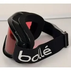 Bolle Ski Snowboard Goggles Red Lens Black Band Adjustable