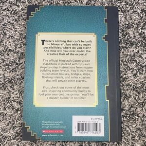 Book: Minecraft Construction Handbook Scholastic Paperback Book For Gamers