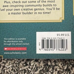 Book: Minecraft Construction Handbook Scholastic Paperback Book For Gamers