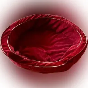 BOOTS & BARKLEY SMALL PLUSH PET BED DOG CAT PUPPY CUDDLE COMFY SOFT RED BURGUNDY
