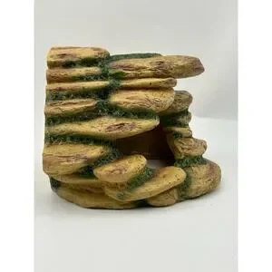 Borlech Reptile Tank Hideouts Cave Habitat Decor Aquarium Terrarium Faux Rock
