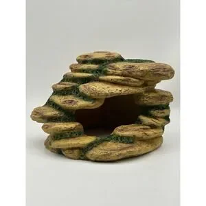 Borlech Reptile Tank Hideouts Cave Habitat Decor Aquarium Terrarium Faux Rock