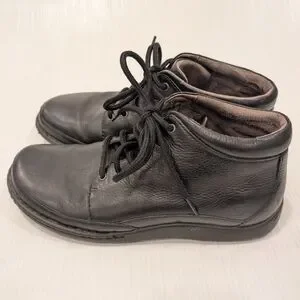 BORN Men's High Top Black Leather Chukka Lace-up Boots Dress Shoes Size 10.5