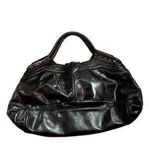 Botkier Ladies Black Double Handle Glossy Hobo Handbag