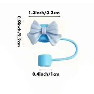 Bow Straw Topper Fits 10mm Straws NEW BABY BLUE