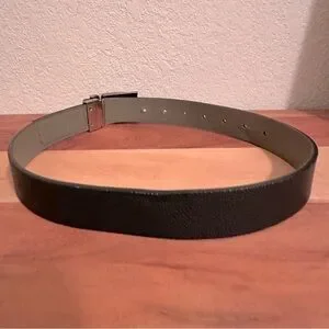 Boys Calvin Klein Leather Belt With Metallic Buckle