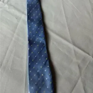 Boys Clip On Tie Lite Blue Pattern By George