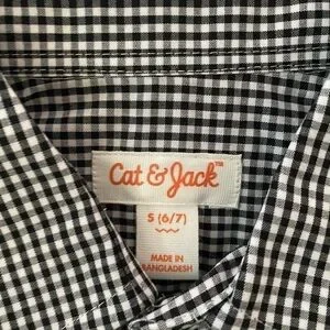 Boys Long Sleeve Button Down Shirt Size S