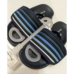 Boys Size 6 new tommy bahama Elastic back sandals shoes blue stripe stripes