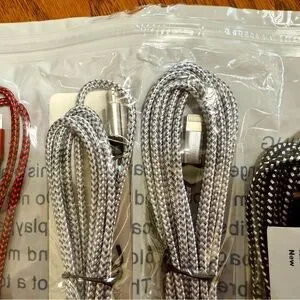 Braided USB Charging Cable Set Of 7 Multi Lengths New