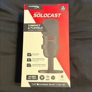 BRAND NEW HyperX SoloCast USB Microphone (Black)