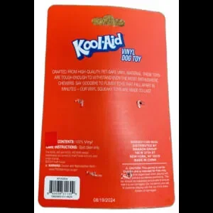 Brand New Kool-Aid Squeak Vinyl Dog Toy. Quality Vinyl. Red Squeaker NEW