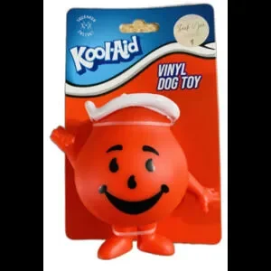 Brand New Kool-Aid Squeak Vinyl Dog Toy. Quality Vinyl. Red Squeaker NEW￼￼