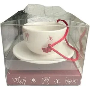 Brand New Starbucks Coffee Wish Joy Love Cappuccino Christmas Holiday Ornament