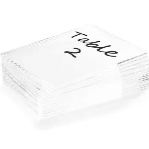 Bright Creations Clear Acrylic Place Cards for Weddings Table Seating (5x7)