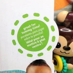Bright Starts Giggle Safari Baby Prop Mat Tummy Time Infant Monkey Jungle Toys