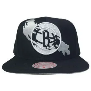 Brooklyn Nets Mitchell & Ness NBA Snapback Hat 3D Logo Paint Art Cap NWT