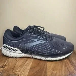 Brooks Adrenaline Gts 21 Blackened Pearl Mens Gray Size 14 2E Wide Running Shoes