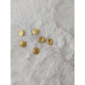 Brooks Brothers Gold Tone Blazer Cuffs Replacement Buttons Set Of 6