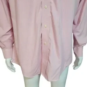 Brooks Brothers Long Sleeves Plaid Pink Button Up Shirt 16 34/35 Non-iron L