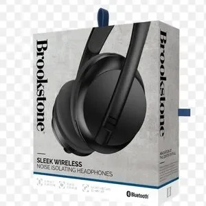 Brookstone Black Bluetooth Headphones