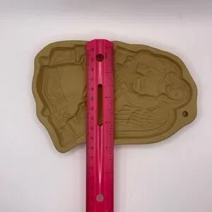 Brown Bag Vintage Ceramic Cookie Molds 3 Holiday Large Recipe Angel Tree Floral