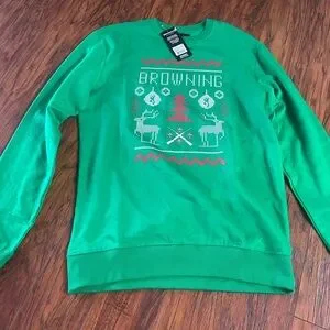 Browning Casual Sportswear Christmas Sweater Size Large