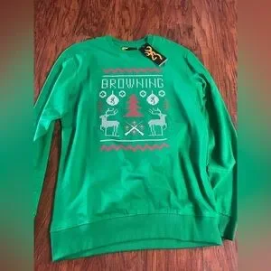 Browning casual sportswear Christmas sweater size Large