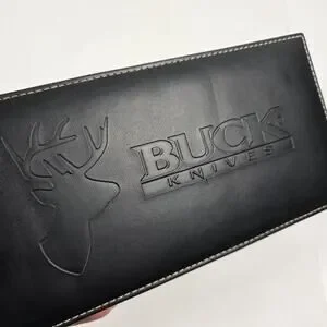 Buck Knives Collectible Felt Lined Presentation Box Only Black Leather