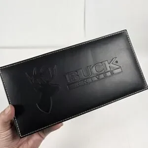 Buck Knives Collectible Felt Lined Presentation Box Only Black Leather