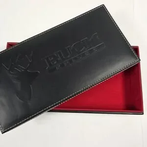 Buck Knives Collectible Felt Lined Presentation Box Only Black Leather