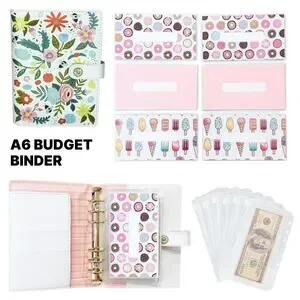 Budget Binder Cash Envelopes A6 Money Binder Reusable Cash Trackers