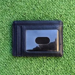 Buffway Slim Small Wallet Unisex Minimalist Leather Front Pocket/ID Window New