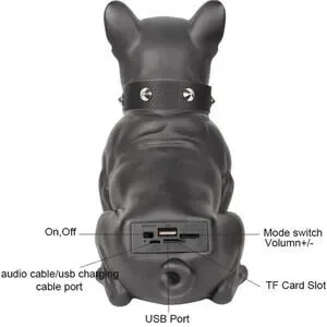 Bulldog Wireless Speaker With Microphone Black