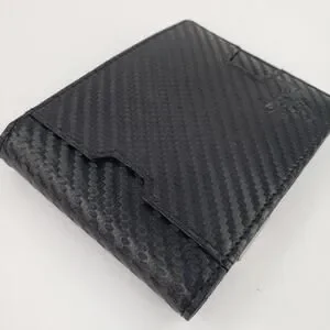 BULLMIND Black Bifold Wallet Bull Slim Thin Minimalist With Money Clip Gift Box