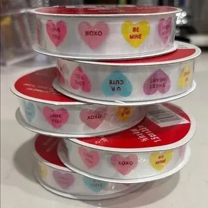 Bundle of Conversation Candy Hearts Ribbon 5 Pieces Bundle of Conversation Candy Hearts Ribbon 5 Pieces