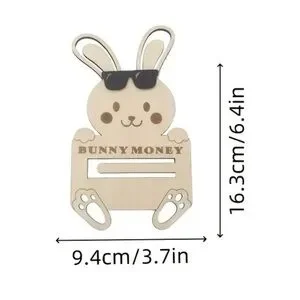 Bunny Money Holder With Sunglasses Easter NEW